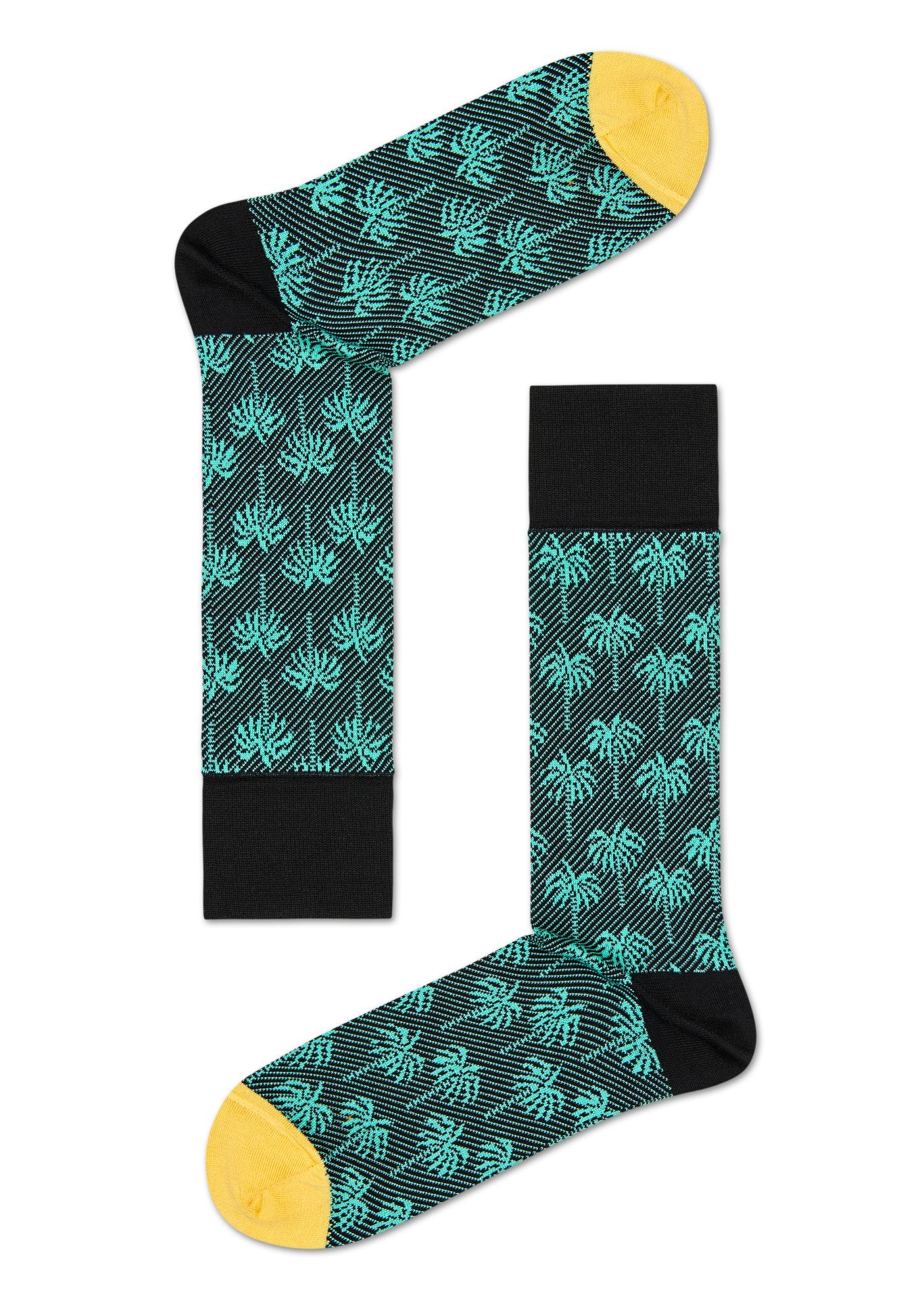 Zelené ponožky Happy Socks, vzor Palm // KOLEKCIA DRESSED