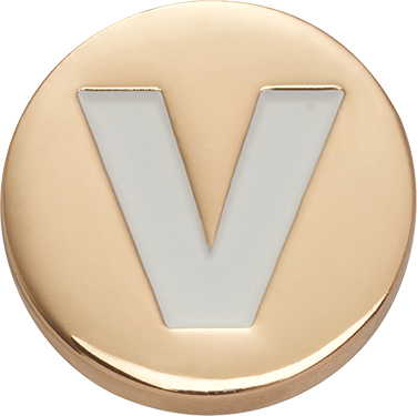 Jibbitz™ - Gold Letter V