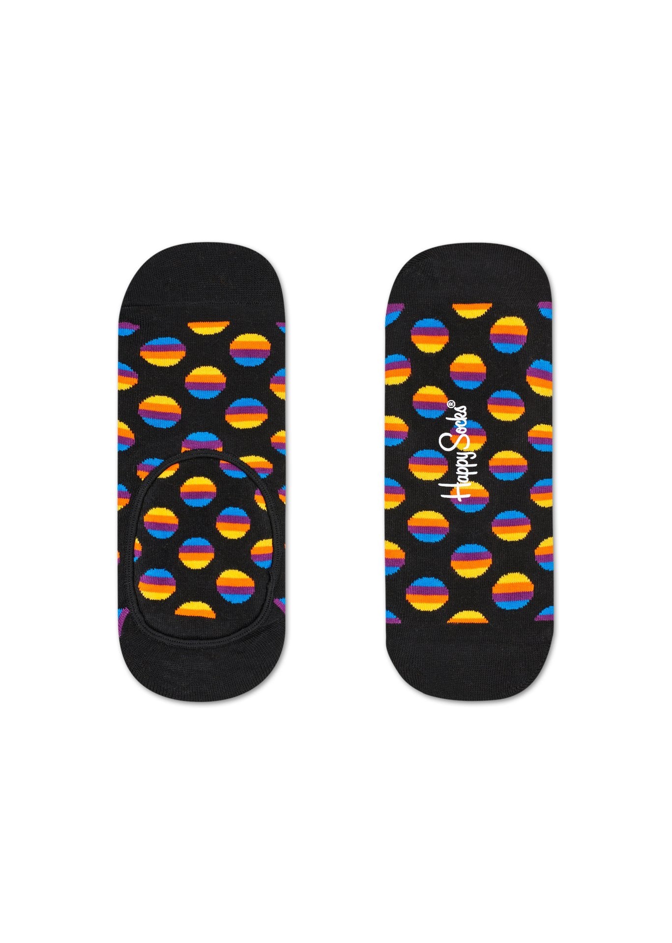 Čierne nízke ponožky Happy Socks, vzor Sunriso Dot