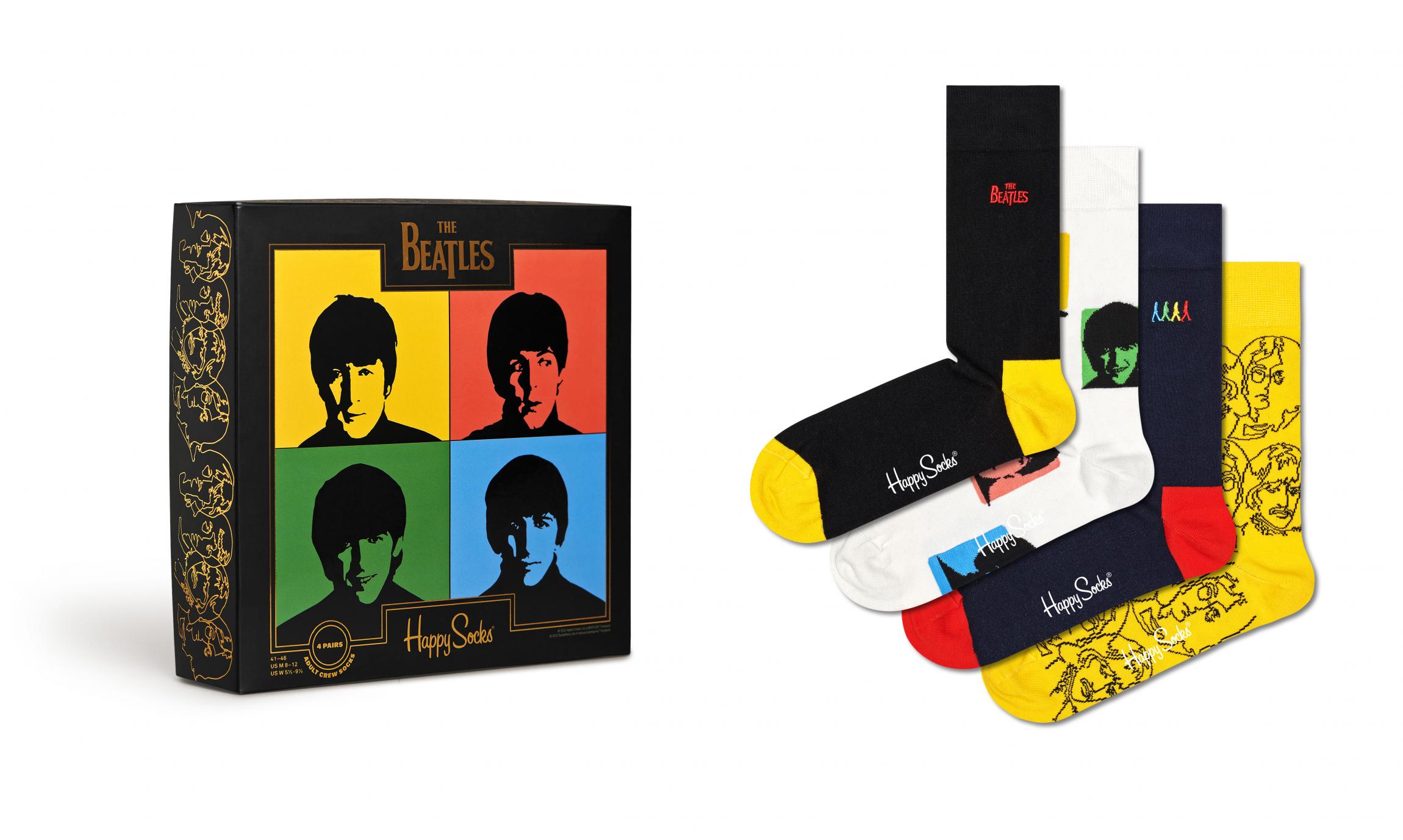 Darčekový box ponožiek Happy Socks x The Beatles - 4 páry