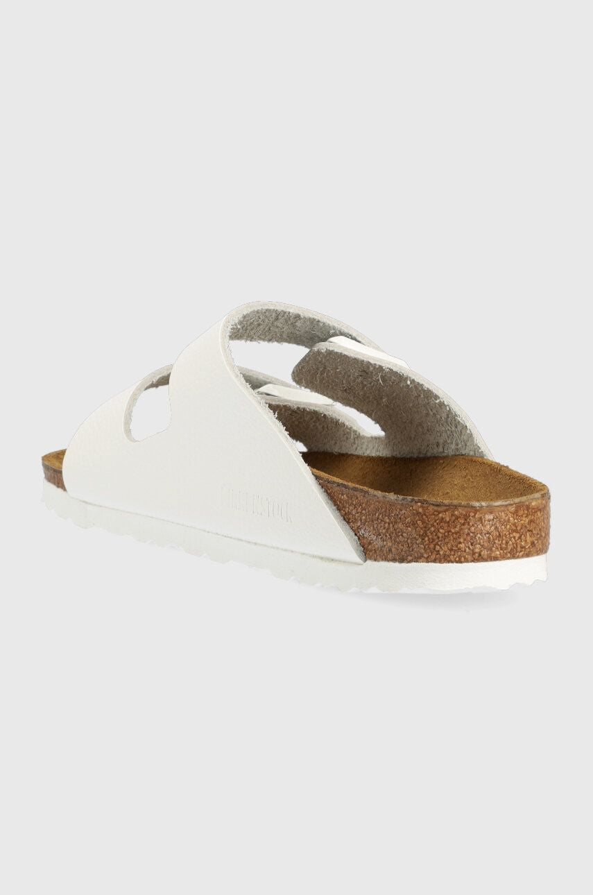 Biele Narrow šľapky Arizona Smooth Leather