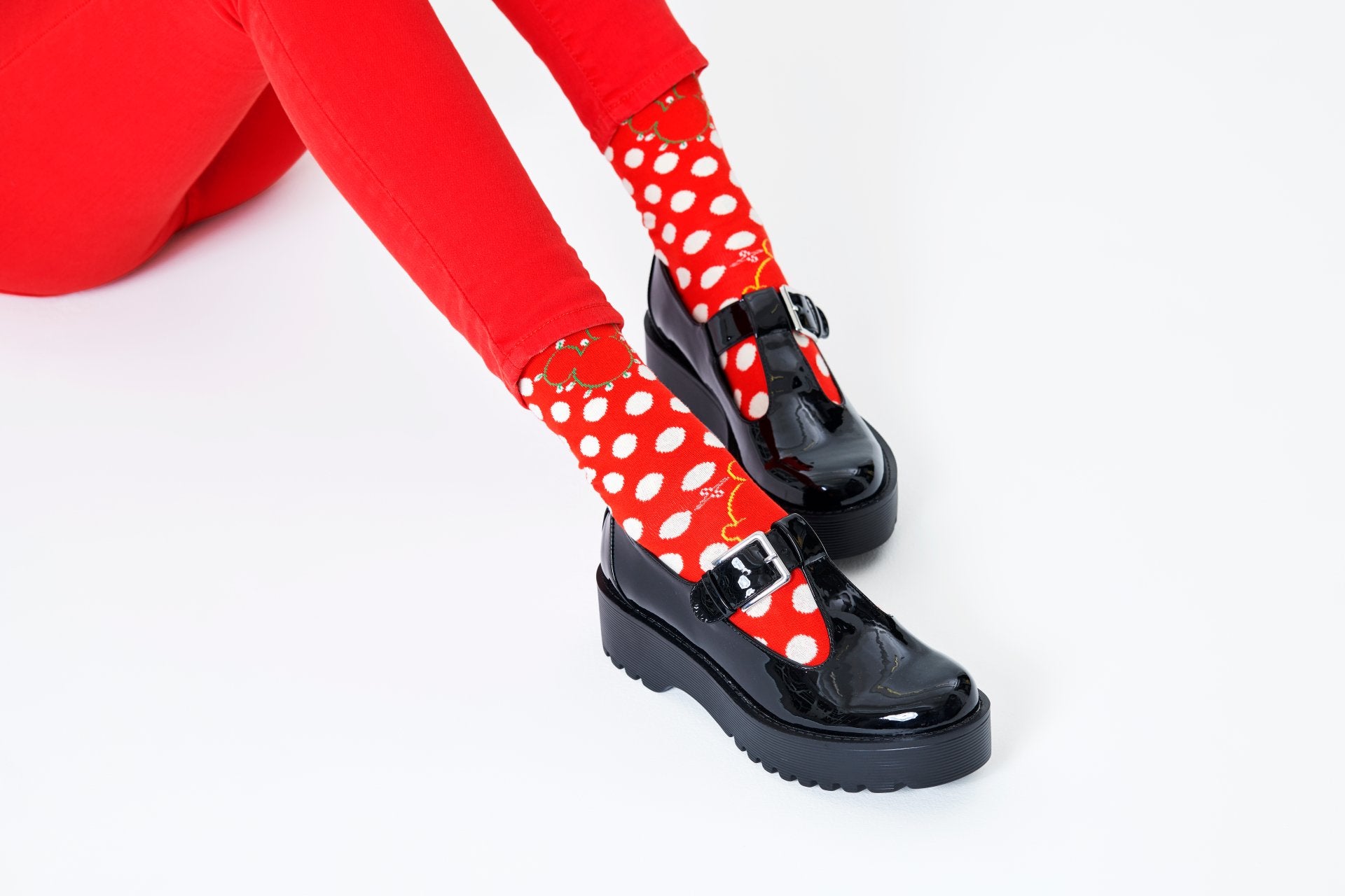 Červené ponožky Happy Socks x Disney - vzor Twinkle Twinkle