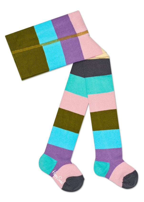Detské farebné pančuchy Happy Socks, vzor Stripes
