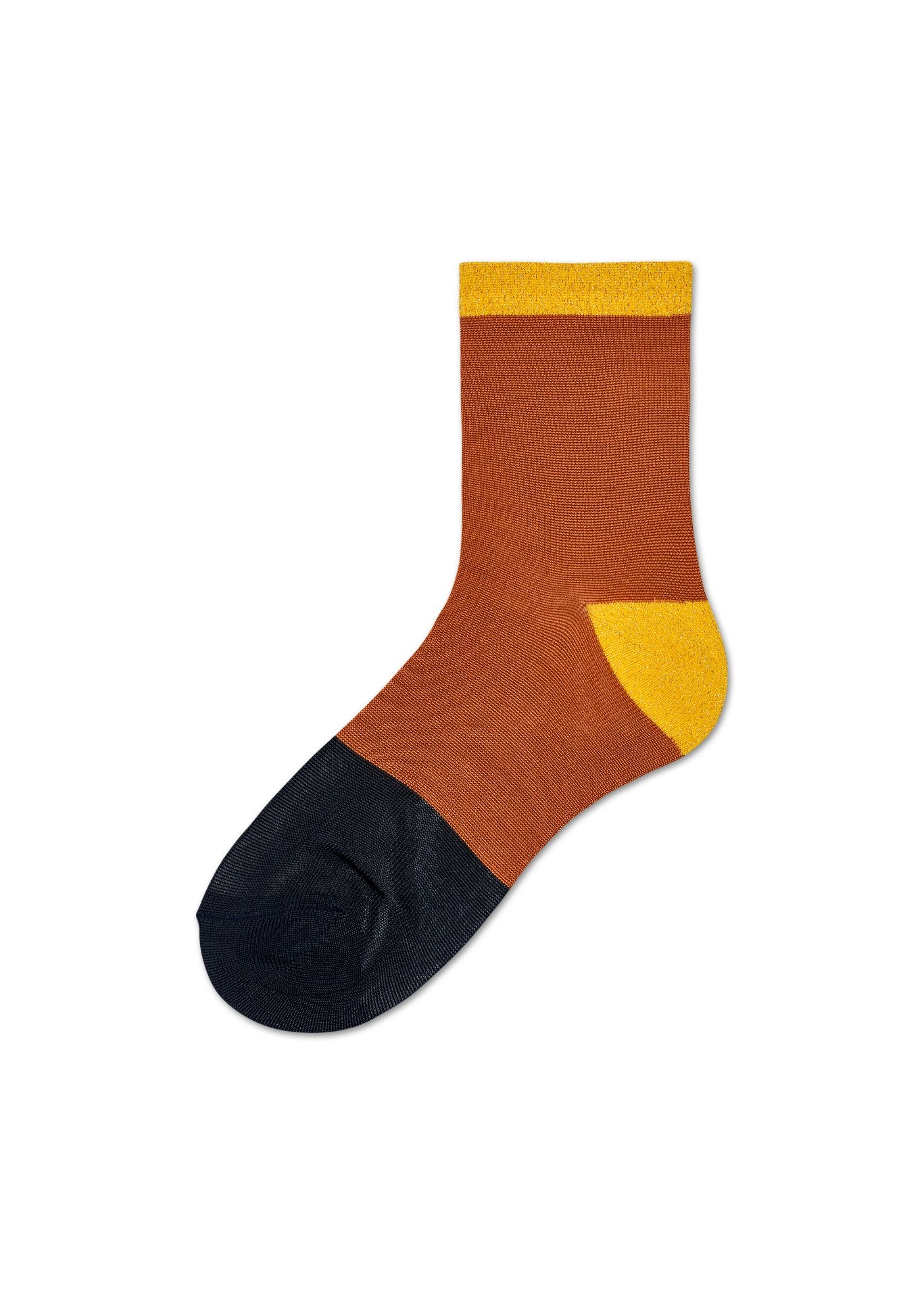 Dámske oranžovočierne ponožky Happy Socks Liza // kolekcia Hysteria
