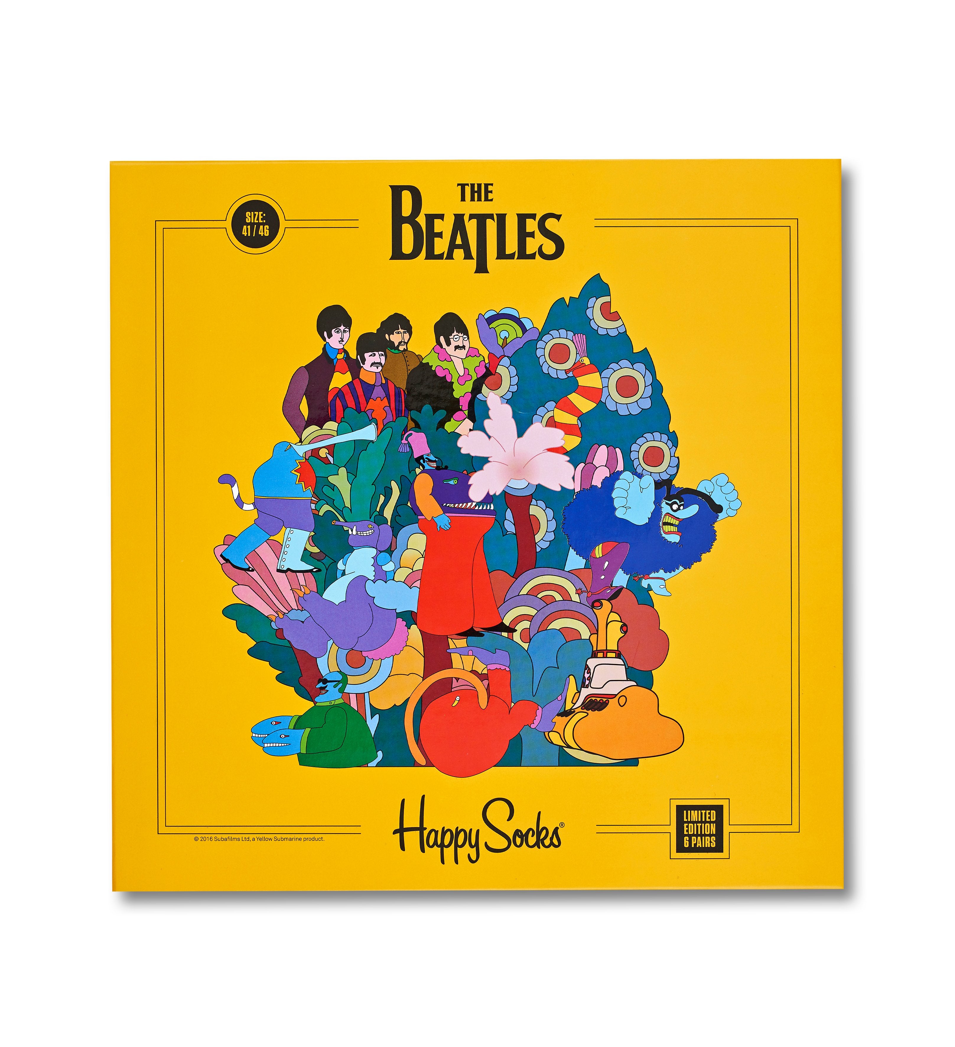 Darčekový box ponožiek Happy Socks LP x The Beatles - 6 párov